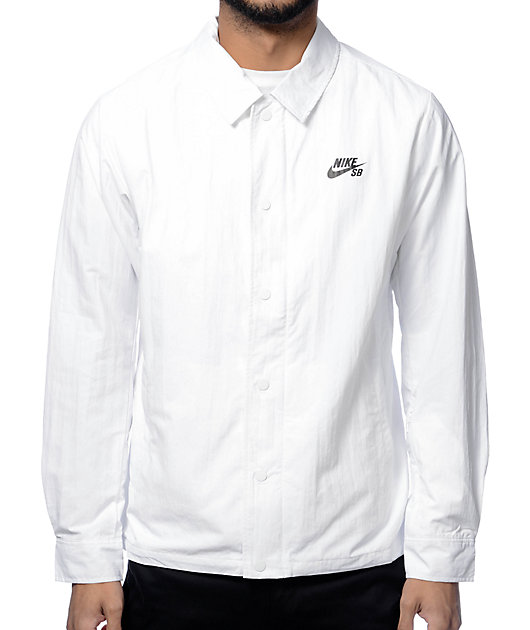 nike sb coaches jacket white
