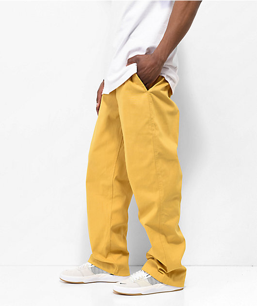vertical Remolque deficiencia Nike SB Yellow Loose Fit Chino Skate Pants