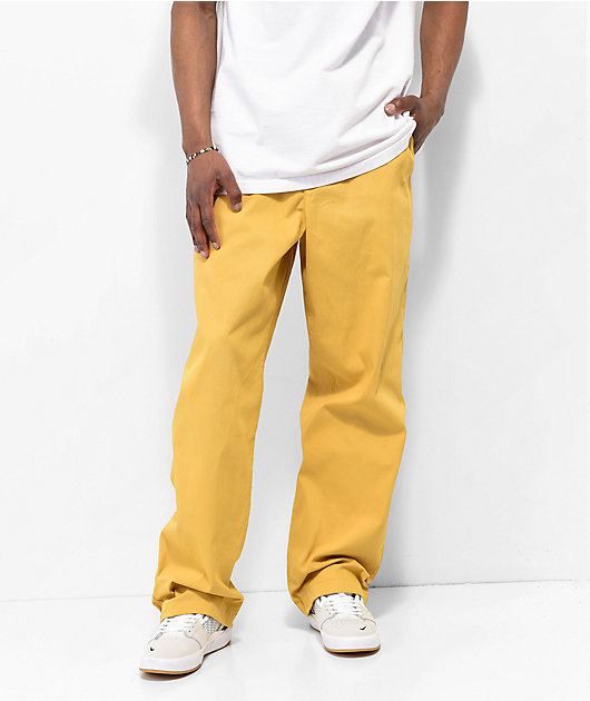 bezig kook een maaltijd beweging Nike SB Yellow Loose Fit Chino Skate Pants