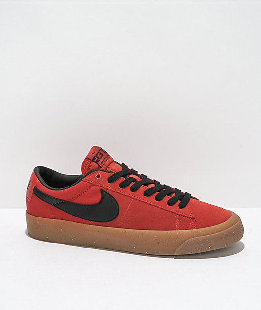 Nike SB Zoom Blazer GT Pro Cinnabar Gum Skate Shoes Zumiez