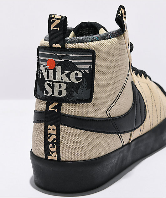 Tractor notification amateur Nike SB Zoom Blazer Mid Premium Tan & Black Skate Shoes