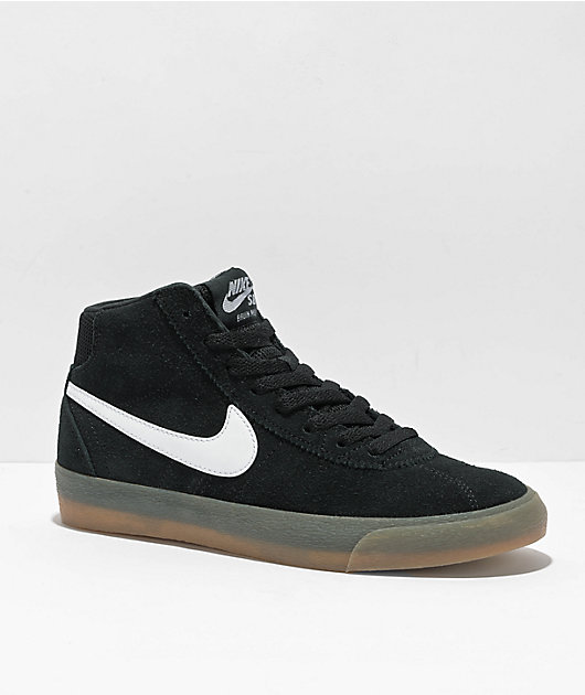 Nike SB Zoom Bruin High Black & Gum Skate Shoes | Zumiez