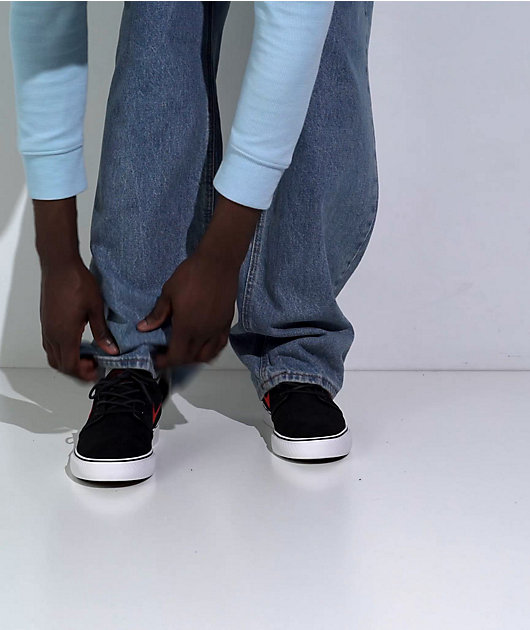 Nike SB Zoom Janoski OG+ Black & University Red Skate Shoes