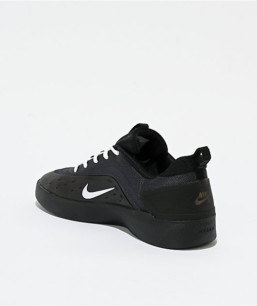 Nike SB Zoom Nyjah 4 Black & White Skate Shoes