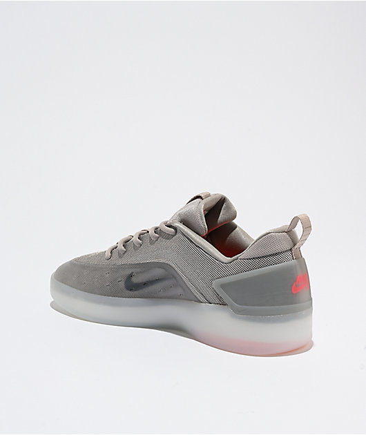 Nike SB Zoom Nyjah 4 Grey, Silver & Jade Skate Shoes | Zumiez