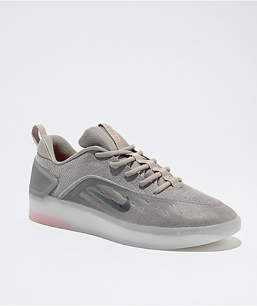 Nike SB Zoom Nyjah 4 Grey, Silver & Jade Skate Shoes | Zumiez