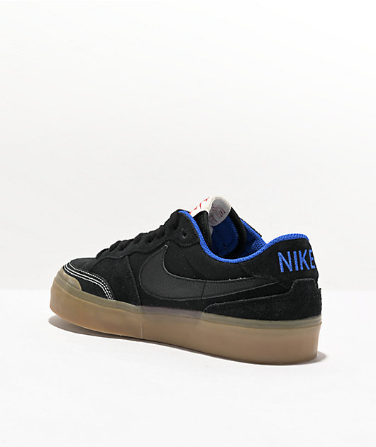 Nike SB Zoom Pogo Black, Gum, & Blue Skate Shoes