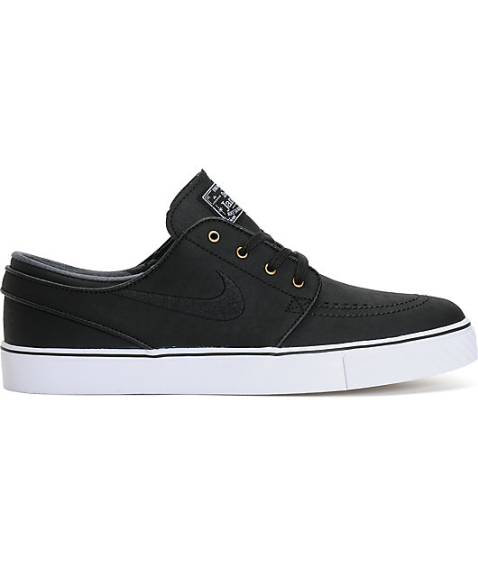 nike sb stefan janoski black leather