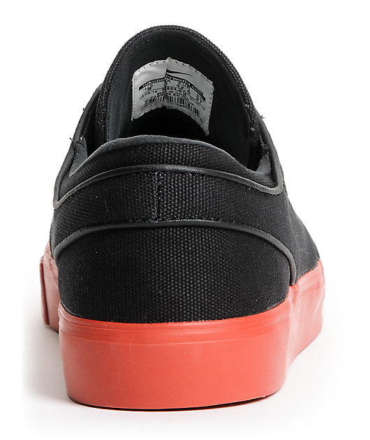 Nike SB Zoom Stefan Janoski Black Canvas \u0026 Terra Cotta Red Canvas Shoes