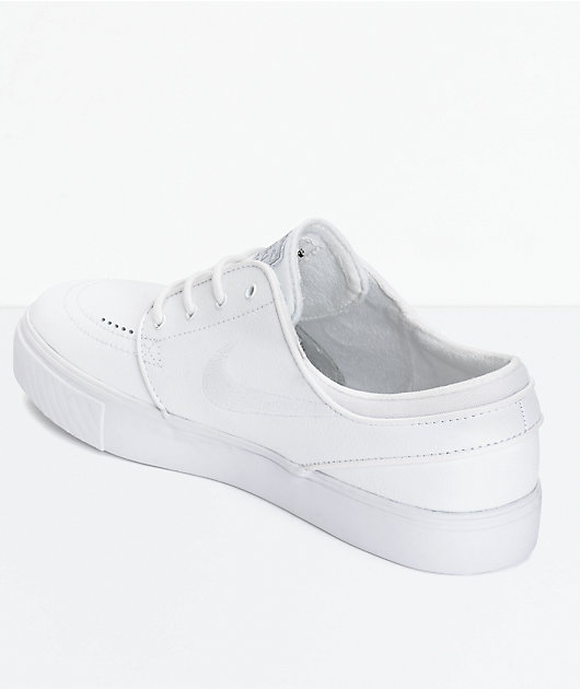 Sb Zoom White Leather Skate Shoes Ireland, SAVE 55% - beleco.es