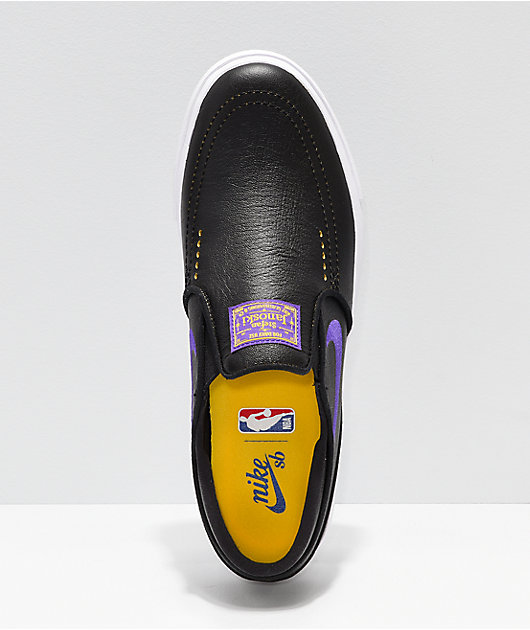 Nike SB x NBA & Purple Slip-On Skate Shoes