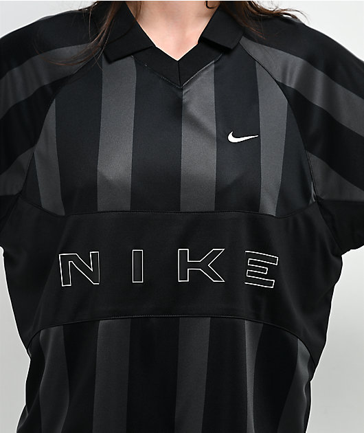 Nike Sportswear Black & Grey Stripe Jersey
