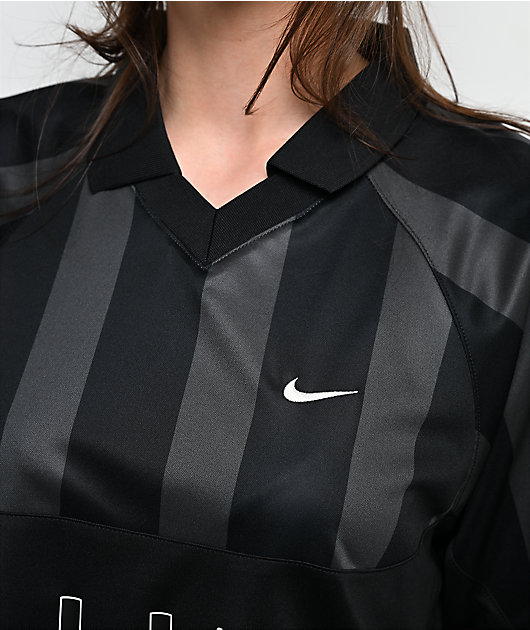 Nike Sportswear Black & Grey Stripe Jersey