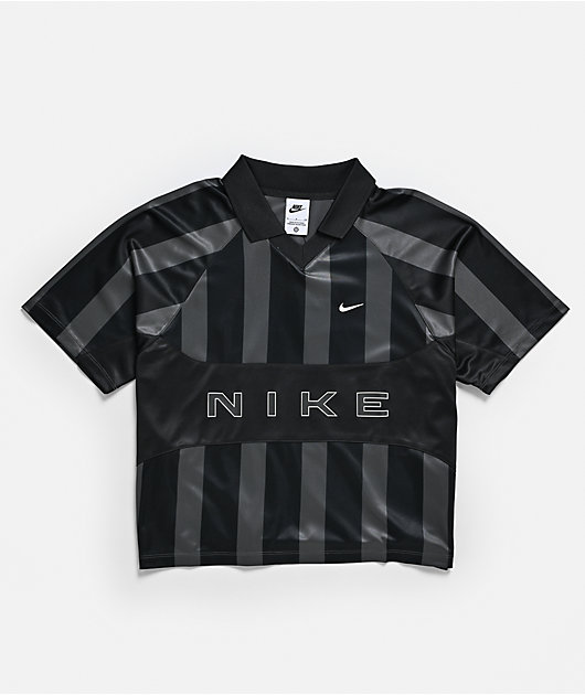 Nike Sportswear Black & Grey Stripe Jersey