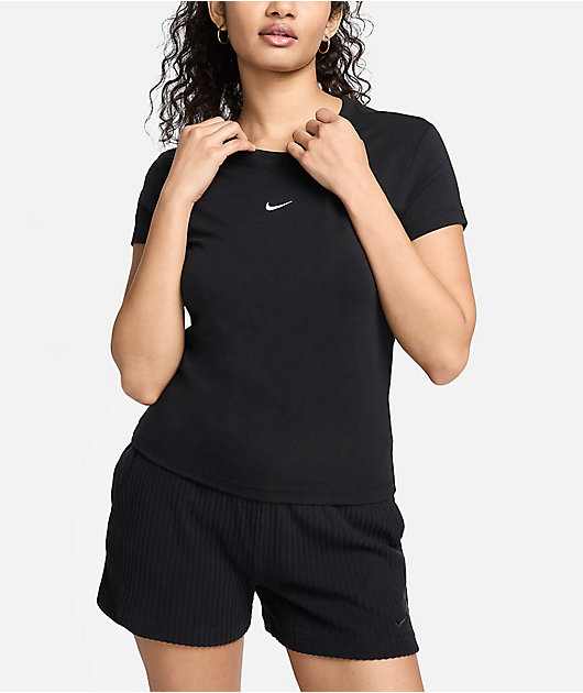 Nike Sportswear Chill Knit Black White T-Shirt Zumiez