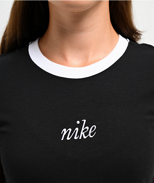 ☆NICK&NICOLE☆ WOOL TENCEL TEEBLACK Nike Sportswear Chill Knit Black T-Shirt | Zumiez