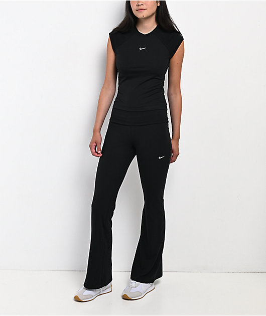 Nike Sportswear Chill Knit Ribbed Black T-Shirt