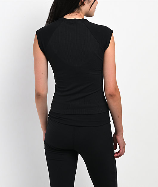 Nike Sportswear Chill Knit Ribbed Black T-Shirt