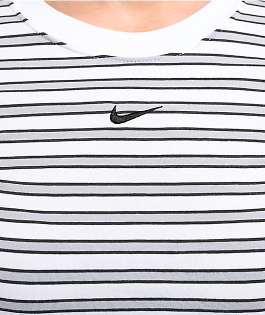 Nike Sportswear Chill Knit Stripe White T-Shirt