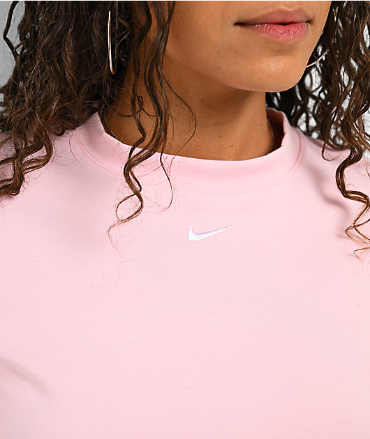 Nike Sportswear Chill Stretch Pink Crop T-Shirt
