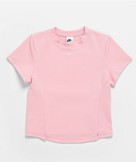 Nike Sportswear Chill Stretch Pink Crop T-Shirt