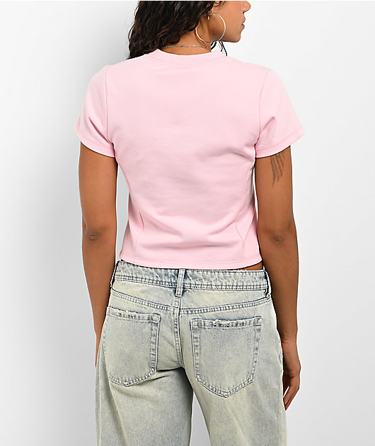 Nike Sportswear Chill Stretch Pink Crop T-Shirt