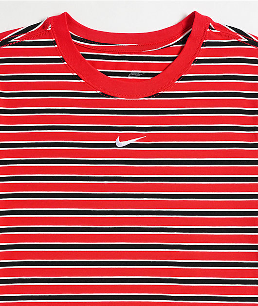 Nike Sportswear Chill Striped Red Knit T-Shirt