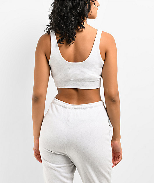 Nike Sportswear Chill Terry Grey Crop Tank Top