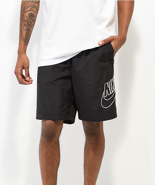 Nike Sportswear Club Alumni Black Nylon Shorts