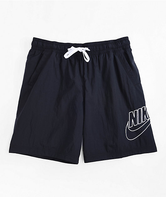 https://scene7.zumiez.com/is/image/zumiez/product_main_medium/Nike-Sportswear-Club-Alumni-Black-Nylon-Shorts-_359925-front-US.jpg