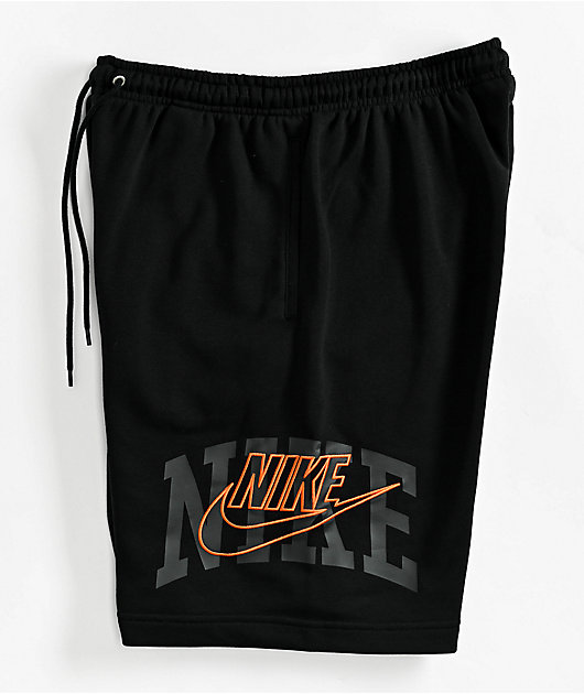 Black nike sweatshorts hotsell