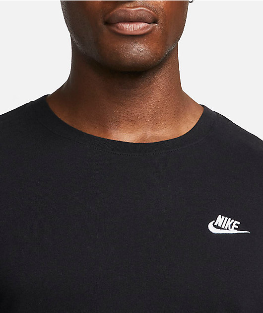 Nike Sportswear Club Black Long Sleeve T Shirt Zumiez