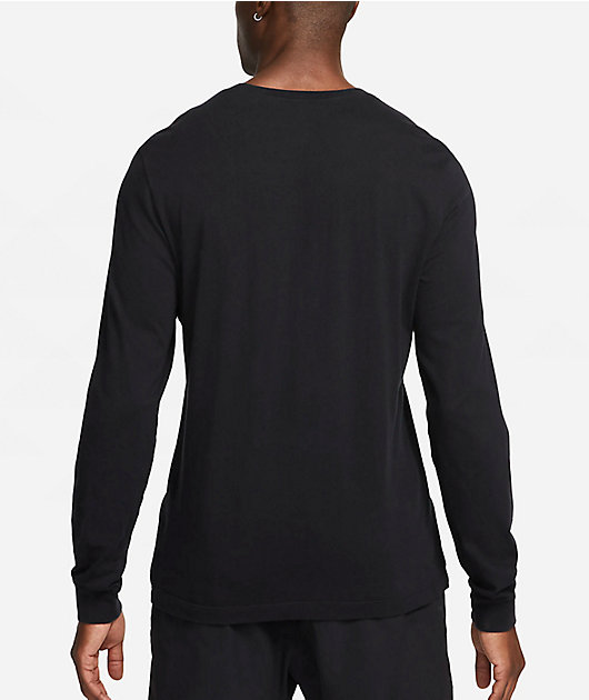 売れ筋商品|||ナイキ Tシャツ トップス レディース Plus Size Sportswear Club Long-Sleeve T-Shirt Black/whit Nike Sportswear Club Black Long Sleeve T-Shirt | Zumiez