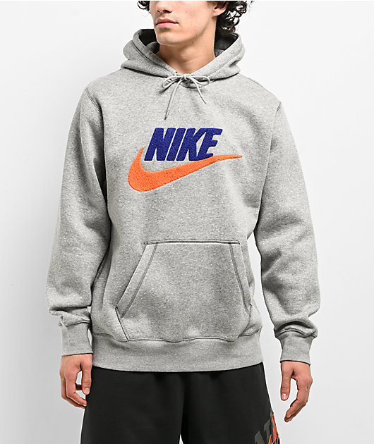Nike Sportswear Club Fleece Heather Grey Hoodie | Zumiez