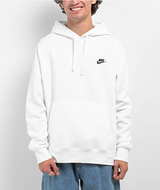 Nike club best sale pullover hoodie white