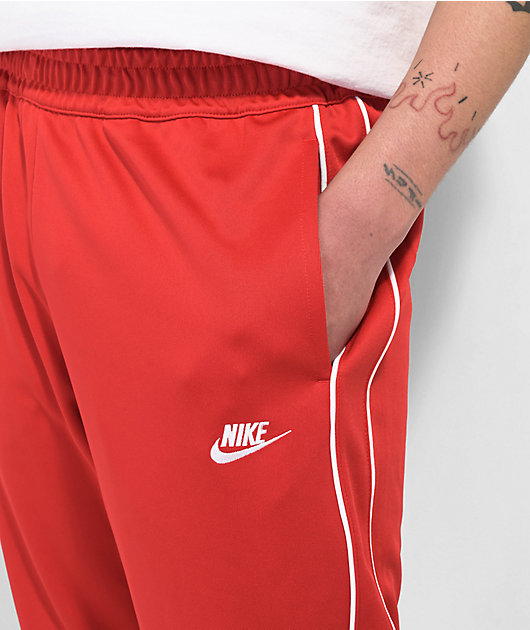 Red and white store nike pants