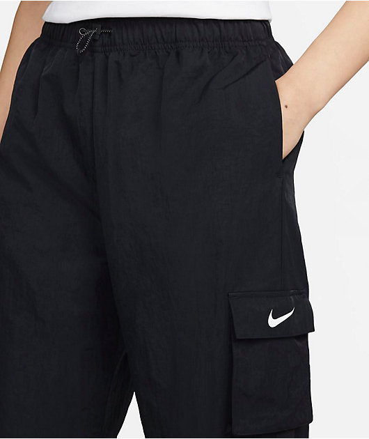 Nike, Pants & Jumpsuits, Nike Womens Black Sportswear Essentials Mid Rise  Loose Fit Cargo Pants Size S Xl