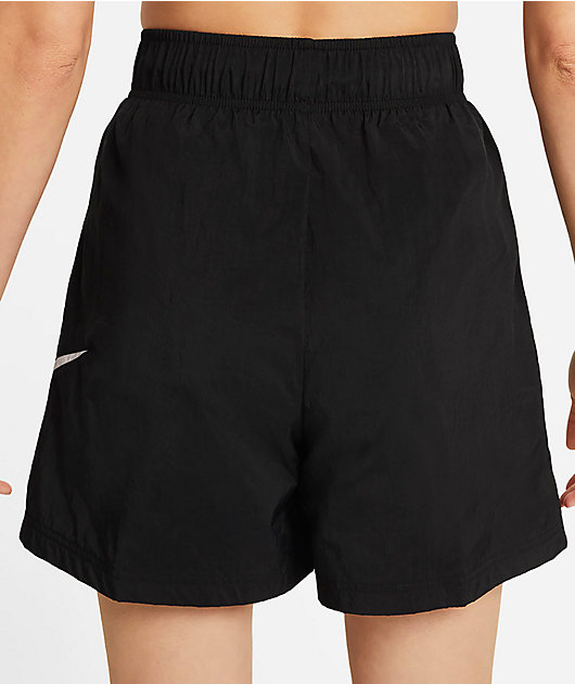 Black Nike Sportswear Trend (Girls') High-Waisted Woven Shorts