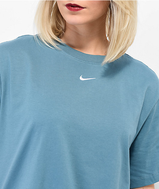 portátil Emulación pozo Nike Sportswear Essential Blue Boyfriend T-Shirt