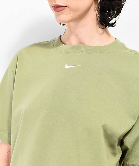 Nike Sportswear Essential Green T-Shirt | Zumiez