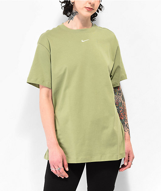 Nike Sportswear Essential Green T-Shirt | Zumiez
