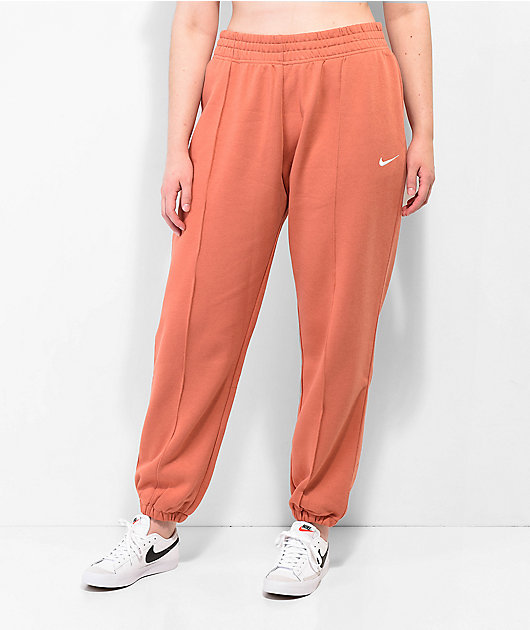 Nike Sportswear Essential Orange Fleece Sweatpants