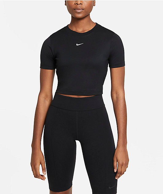 Nike Sportswear Essentials Black Crop T-Shirt