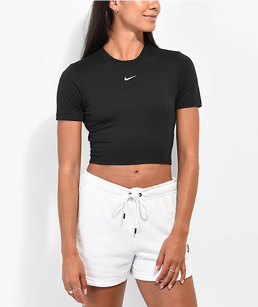 Black Mike crop top, Lace-up crop top