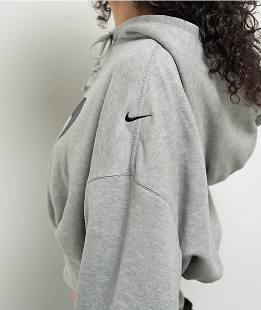 ★★Nike★★ Sportswear Full Zip Crop French Terry Hoodie W Nike Sportswear Phoenix Fleece Women's Loose Cropped Full