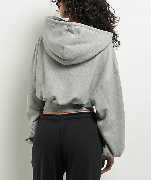 Nike Sportswear French Terry Heather Grey Oversized Crop