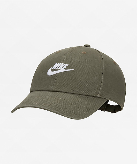 Nike Sportswear Futura Washed Olive Green Strapback Hat | Zumiez display picture 3