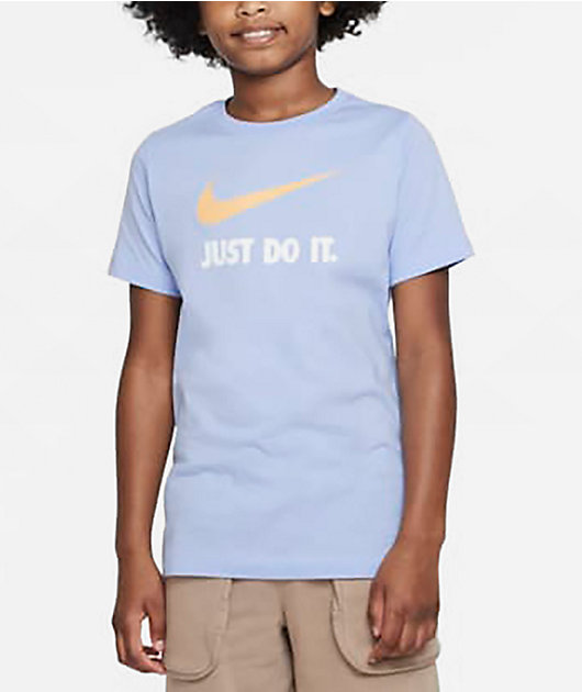 Nike Sportswear Kids Just Do It Swoosh Blue T-Shirt