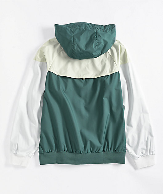 nike green and white windbreaker