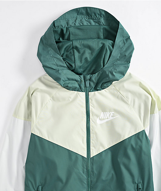 Nike Sportswear Kids Windrunner Stadium Green White Zip Jacket